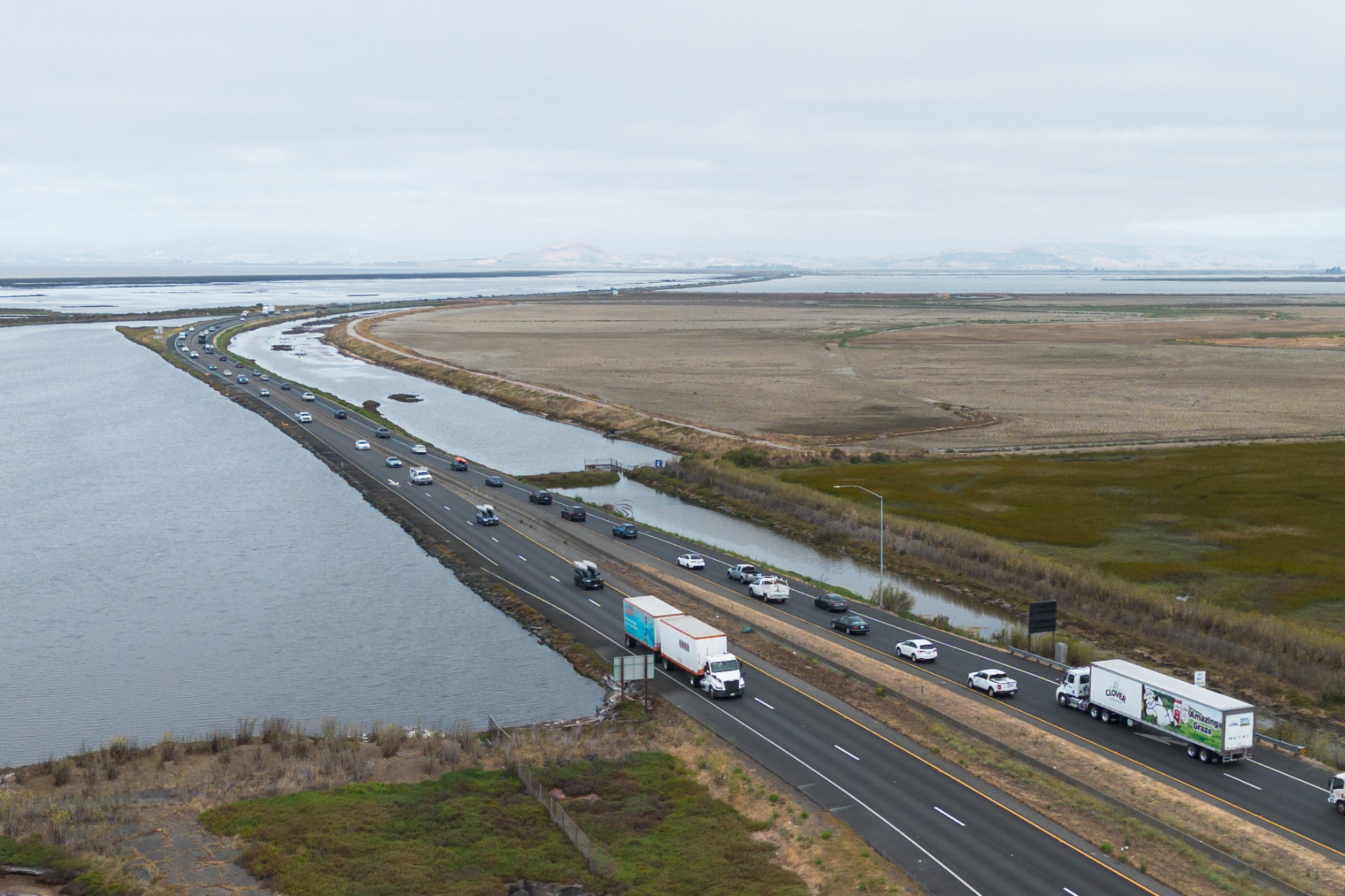 State Route 37 crossing the North Bay wetlands